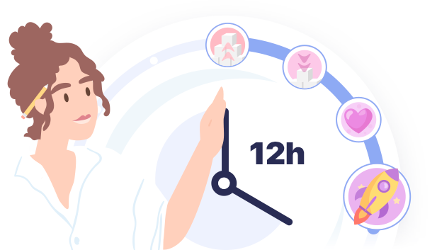 12 hour  fasting clock